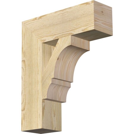 Ekena Millwork Balboa Block Rough Sawn Bracket, Douglas Fir, 6"W x 20"D x 24"H BKT06X20X24BOA05RDF